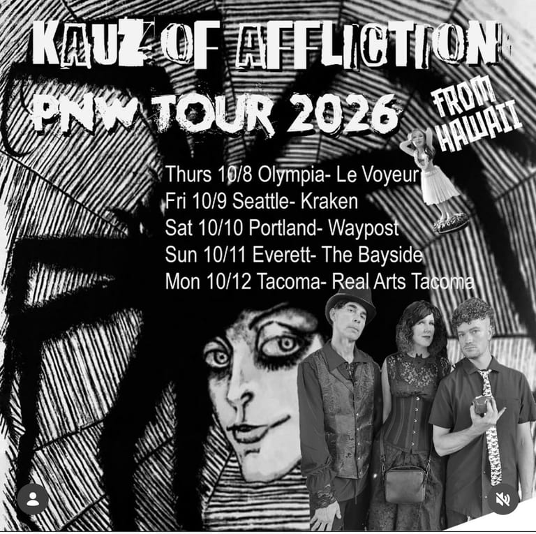 Coming Up: Kauz of Affliction, Sun 10/11